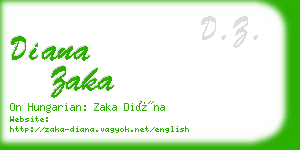 diana zaka business card